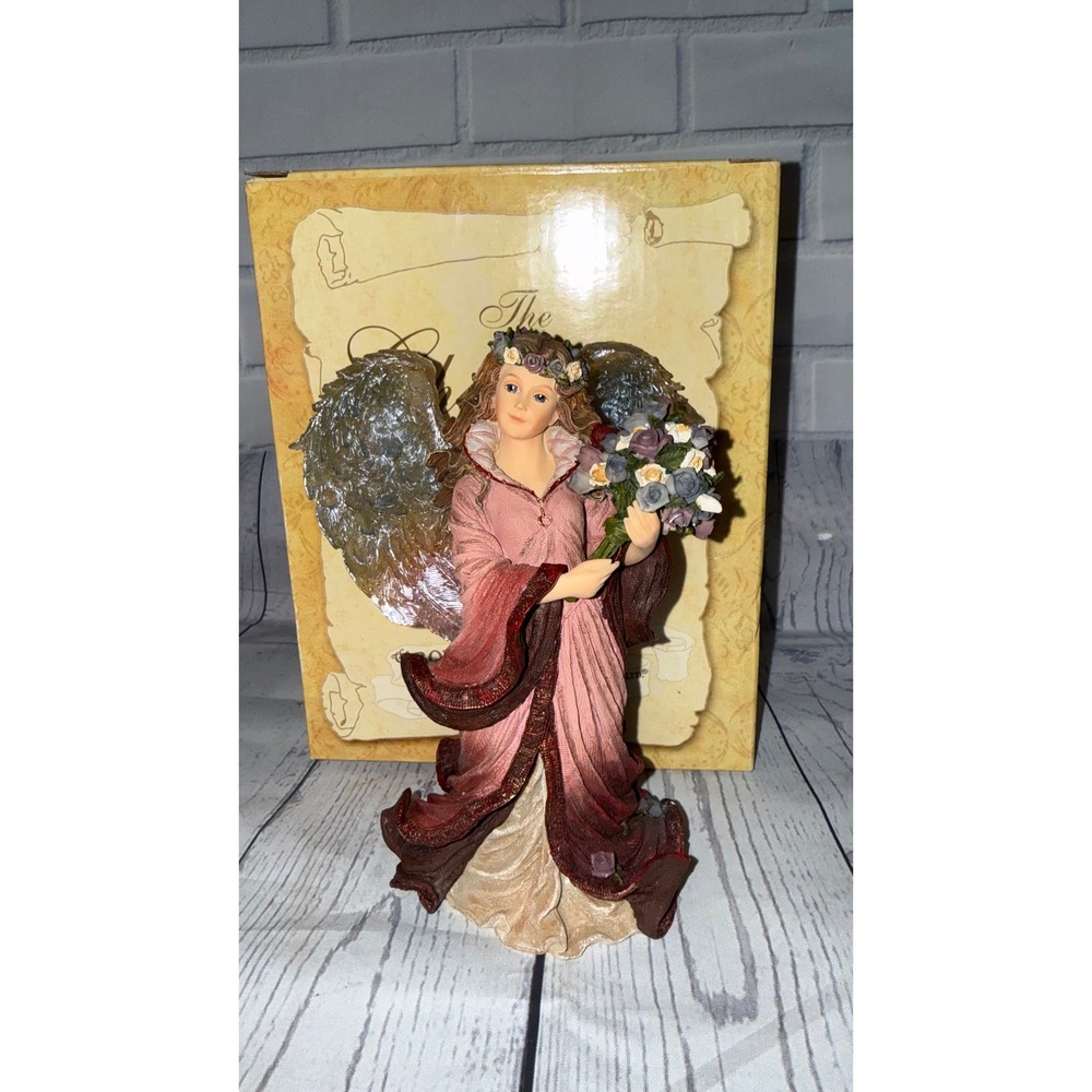 Boyds The Charming Angels Viviana Guardian of Love Figurine 28217 Burgundy Rose